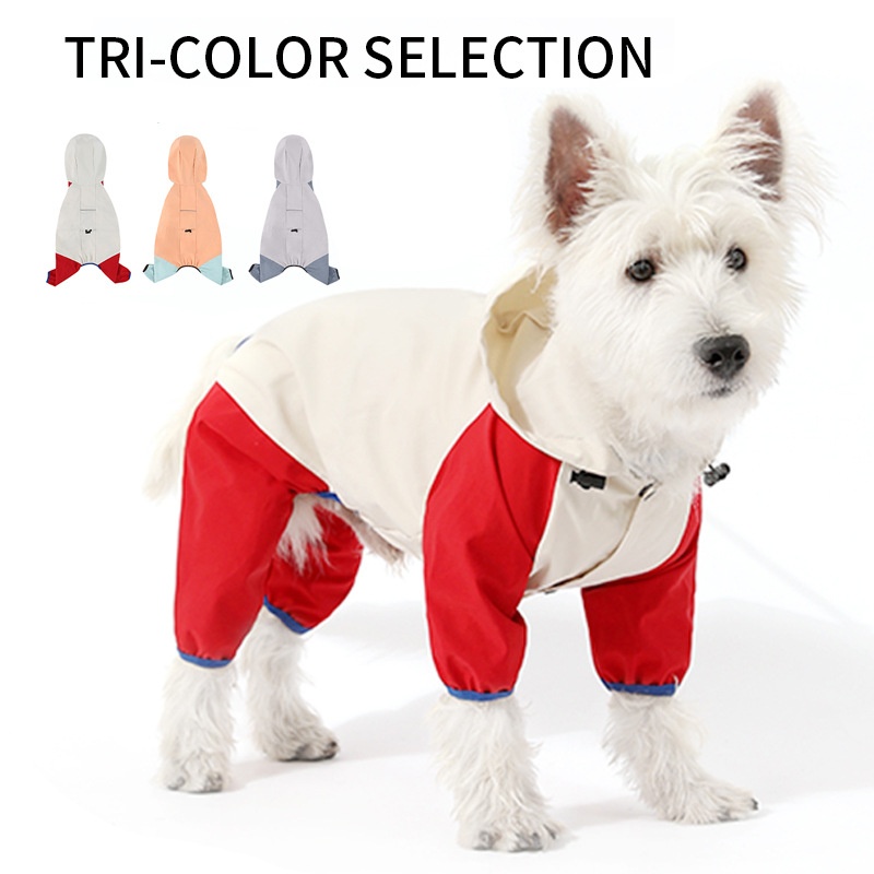 Traction Dog Four-legged Raincoat Waterproof Large,Medium And Small Dogs Pet Rainy Day Out Dog Raincoat
