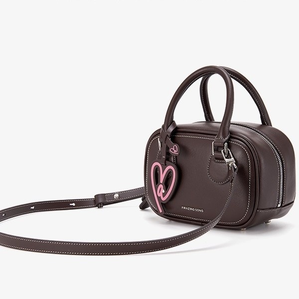 Amazing Song Toast Bag Cowhide Casual Shoulder Crossbody Portable Bowling Bag For Women