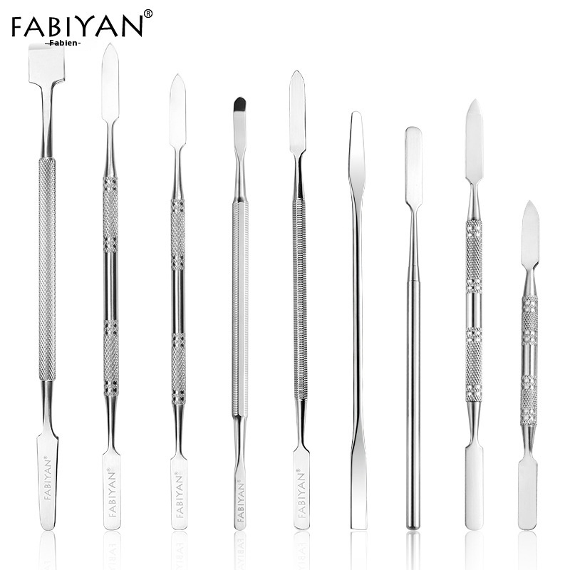 Stainless Steel Color Mixing Stick Makeup Nail Foundation Glue Stick Embossing Stick Multi-function Color Knife Tool
