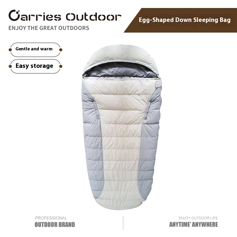 Egg-shaped Down Sleeping Bag,White Duck Down Sleeping Bag,Outdoor Camping,Splicing Down Sleeping Bag,Lunch Break Sleeping Bag
