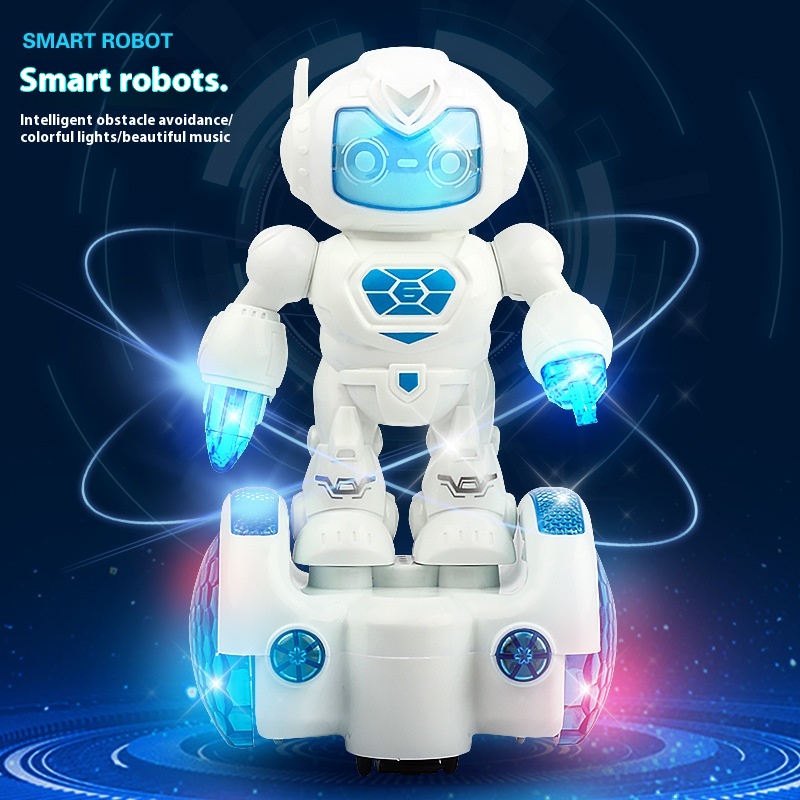 Children's Electric Universal Robot Cool Light Music Robot Toy Gift Gift