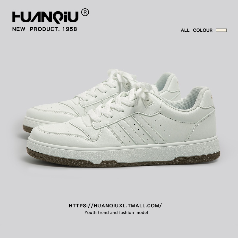 Global Casual Sneakers For Men Spring And Summer Versatile Retro Sports Fashion White Shoes