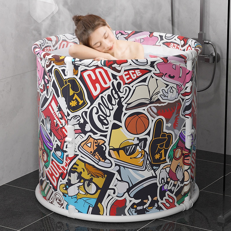 Baby Bath Tub Foldable Adult Home Fumigation Bath Tub One-button Foldable Thickened Adult Full Body Bath Tub