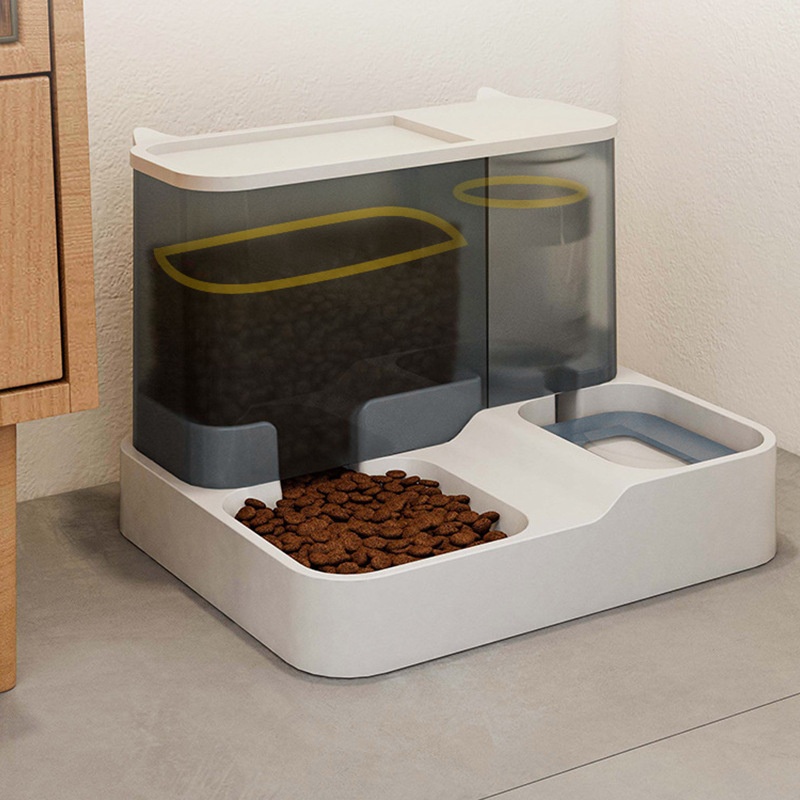 Cat Automatic Feeder Water Dispenser Large Capacity Drinking Water Integrated Flowing Water Does Not Wet The Mouth Dog Drinking Water Pet Supplies