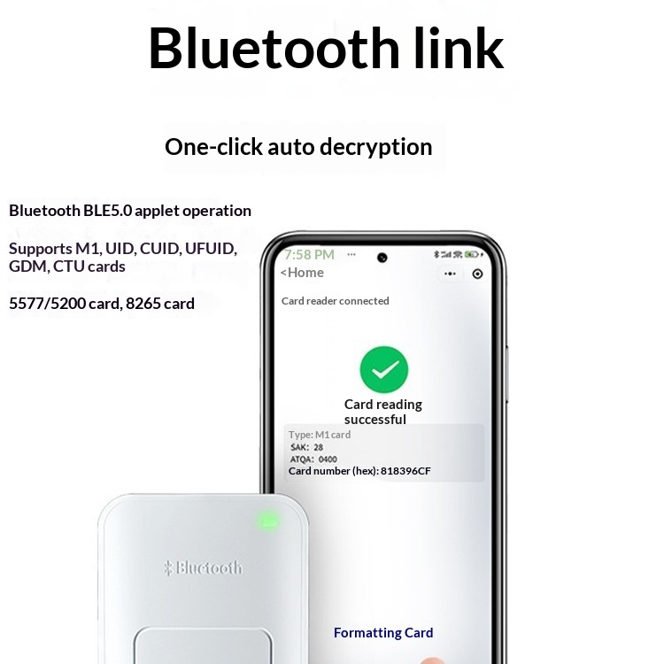 Bluetooth Nfc Reader Icid Access Control Elevator Card Duplicate Card Duplicate Rewriter Simulated Ic Mobile Phone Bracelet Universal