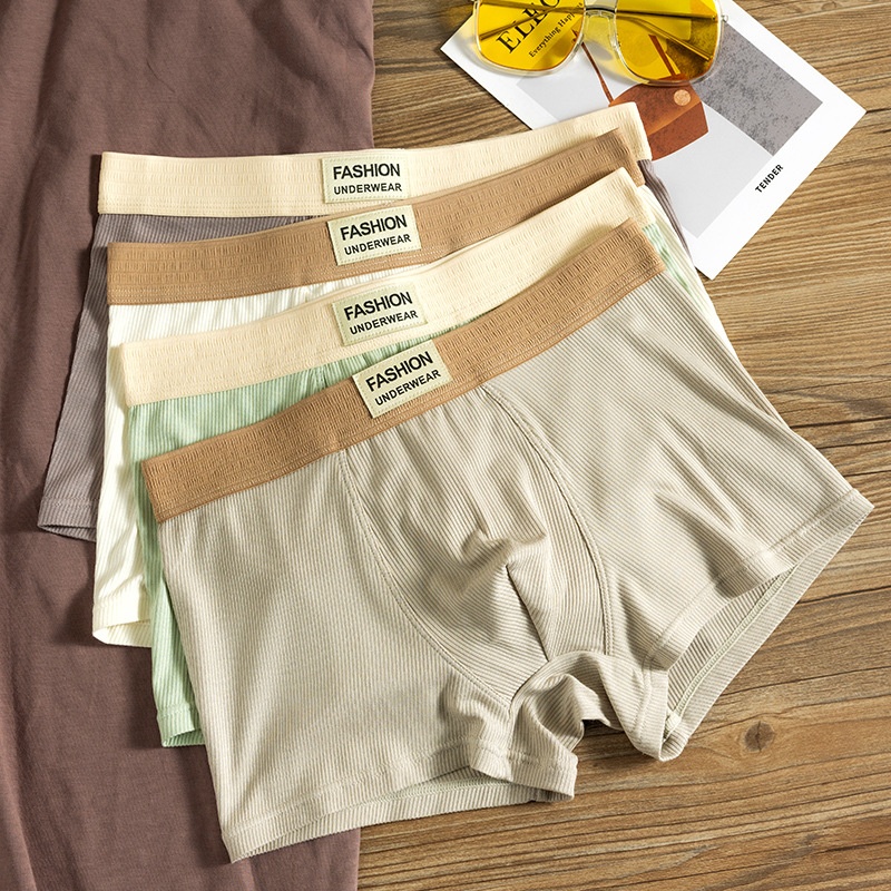 Spring Men's Underwear Breathable Modal Cotton Polylactic Acid Bottom Crotch Boxer Pants Net Red Style2096