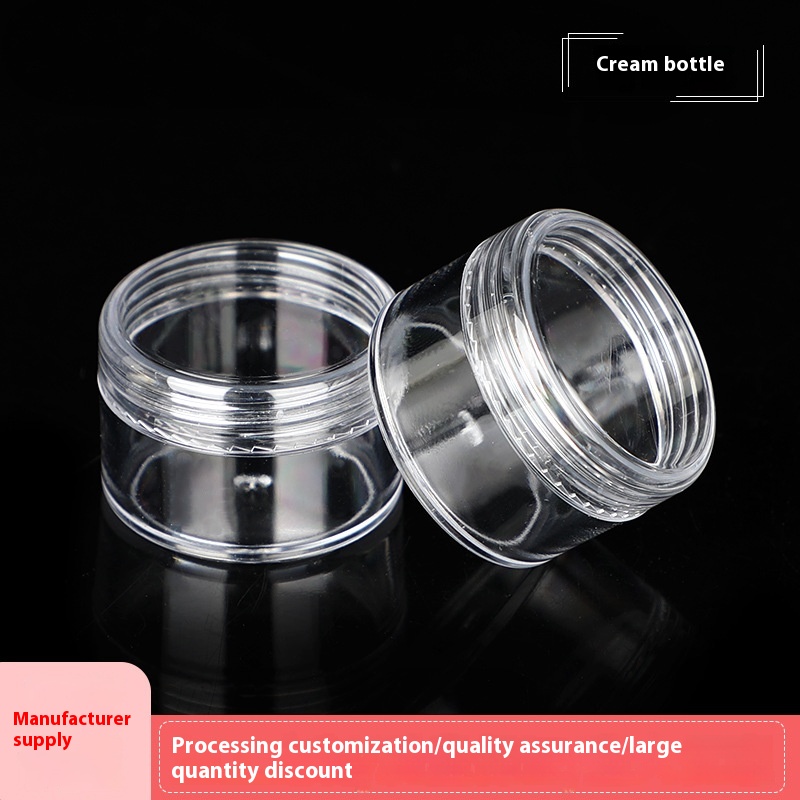 15g Transparent Plastic Box Cosmetic Sample Bottle P S Travel Portable Eye Cream Bottle Facial Mask Bottle Round Box