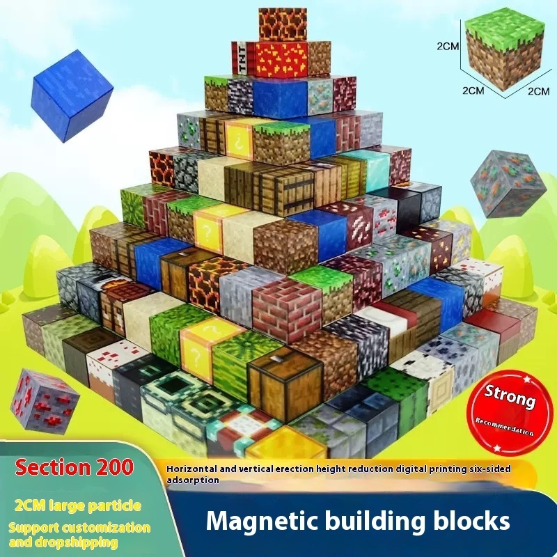 Variety Of My Magnetic Cube World Rubik's Cube Building Blocks Kidsren's Educational Magnetic Toys Bulk Magnet Magnet Particles