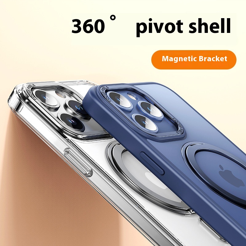 Suitable For IPhone16Promax Mobile Phone Case 360 Degree Rotating Fulcrum Metal Bracket Apple 16/15 Anti-fall