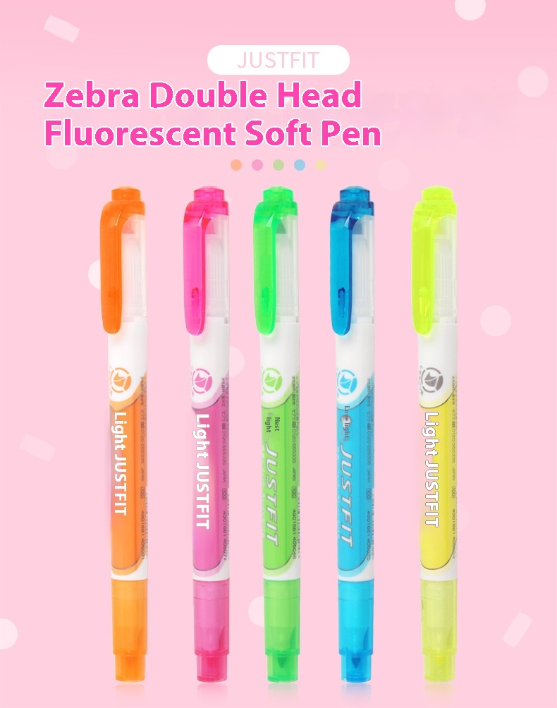 Japan Z E B R A Zebra Double-head Highlighter W K T175 C Set Soft-head Pen Color Marker Pen Rough Mark