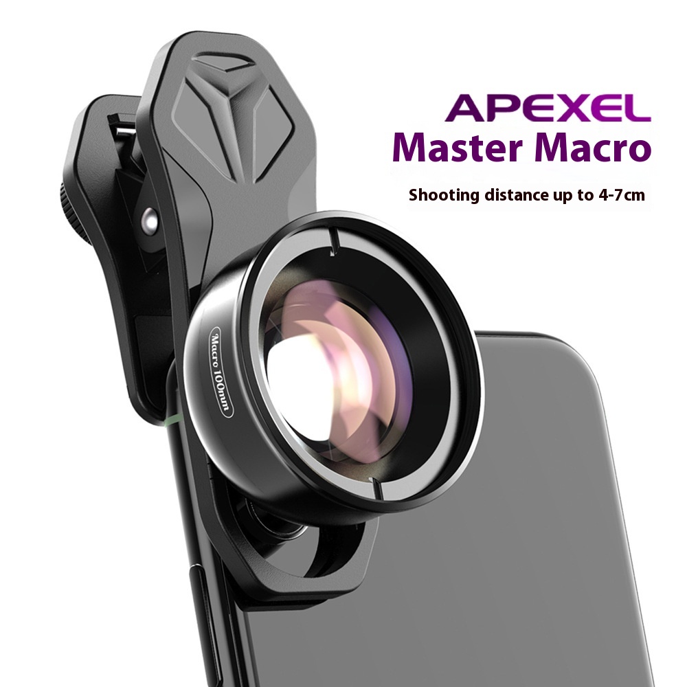 APEXELProfessional HDects,Flowers,Jewelry Long-distance Shooting100 Micro External Macro Mobile Phone Lens
