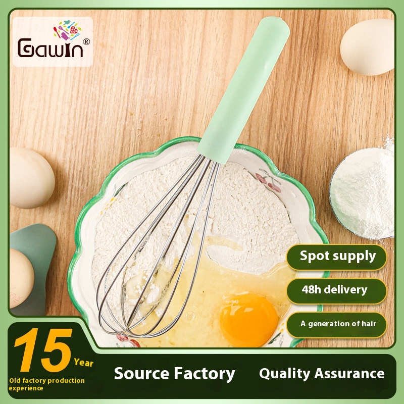 304 Stainless Steel Egg Beater Manual Egg Beater Small Stirring Stick Household Cream Egg Whipping Baking Tool