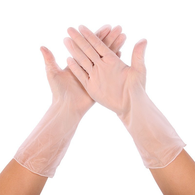 Yingke12 Inch PVCDisposable Gloves Extended Thick Wear-resistant Housework Oil-proof And Waterproof Household Cleaning