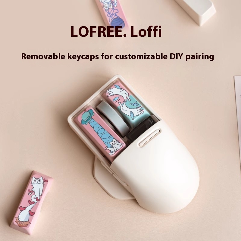 Lofree Lofree Small Warped Mouse Wireless Three-mode Bluetooth Charging Cute Girls Laptop Gift Girls