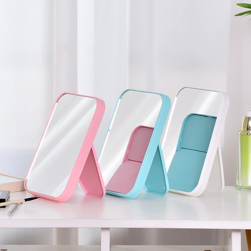Sales Folding Mirror Desktop Mirror Student Dormitory Simple Dressing Mirror Yiwu Home Department Store