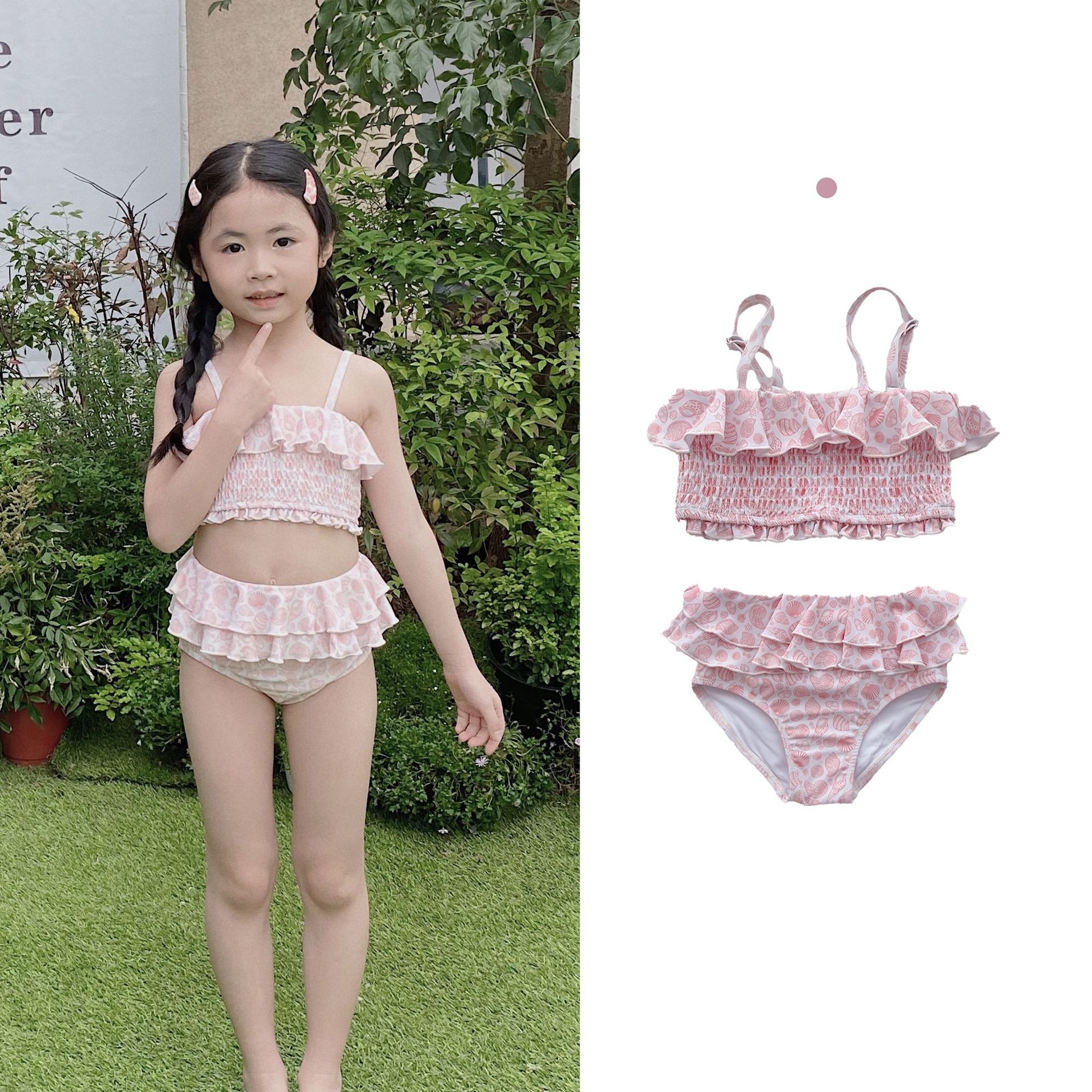 Children's Swimsuit Girls Cute Split Bikini Seaside Holiday Swimsuit Korean Swimsuit
