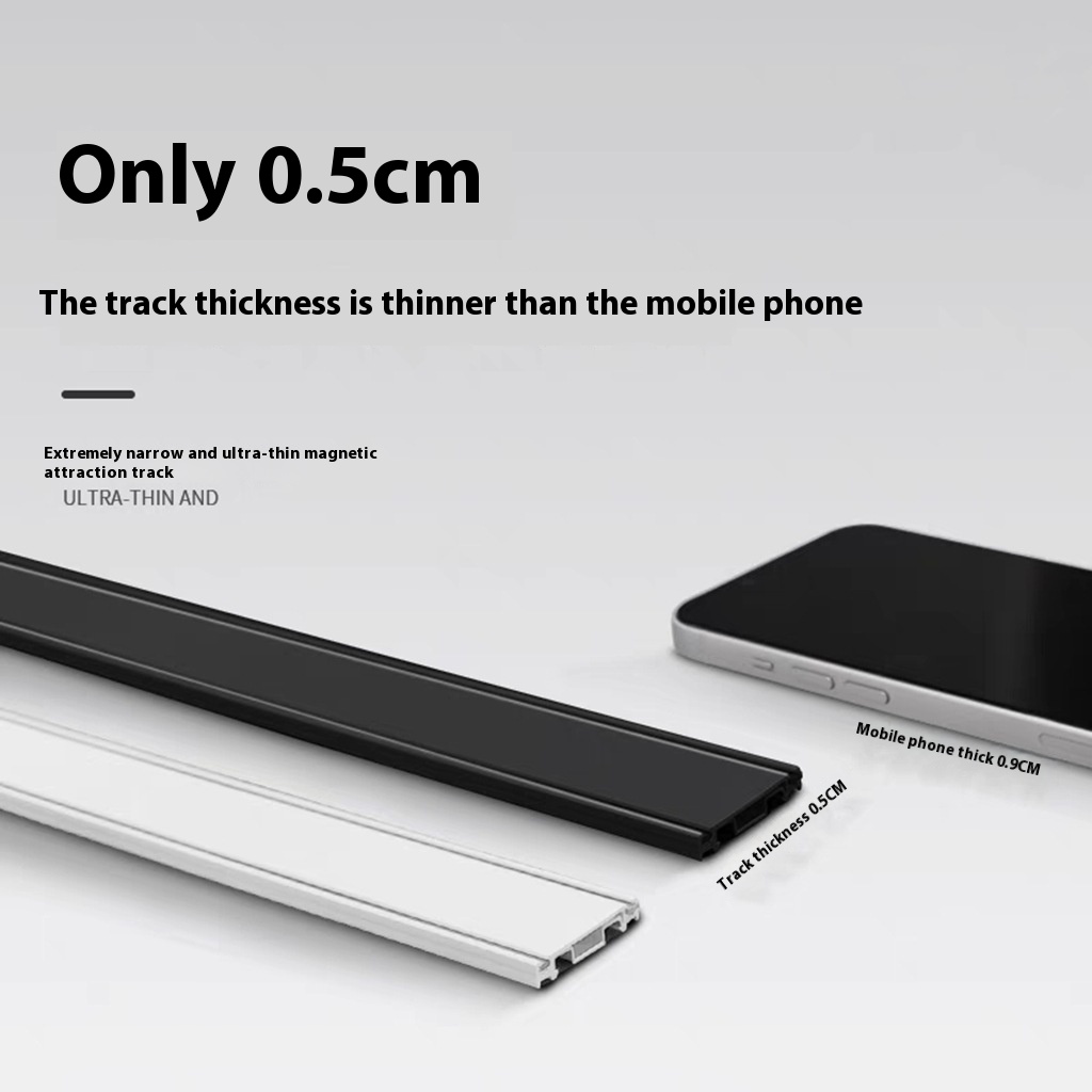 Magnetic Track Light Surface-mounted Ultra-thin5mm Black And White Magnetic Light Led Ceiling-free Home Living Room Without Main Light Track