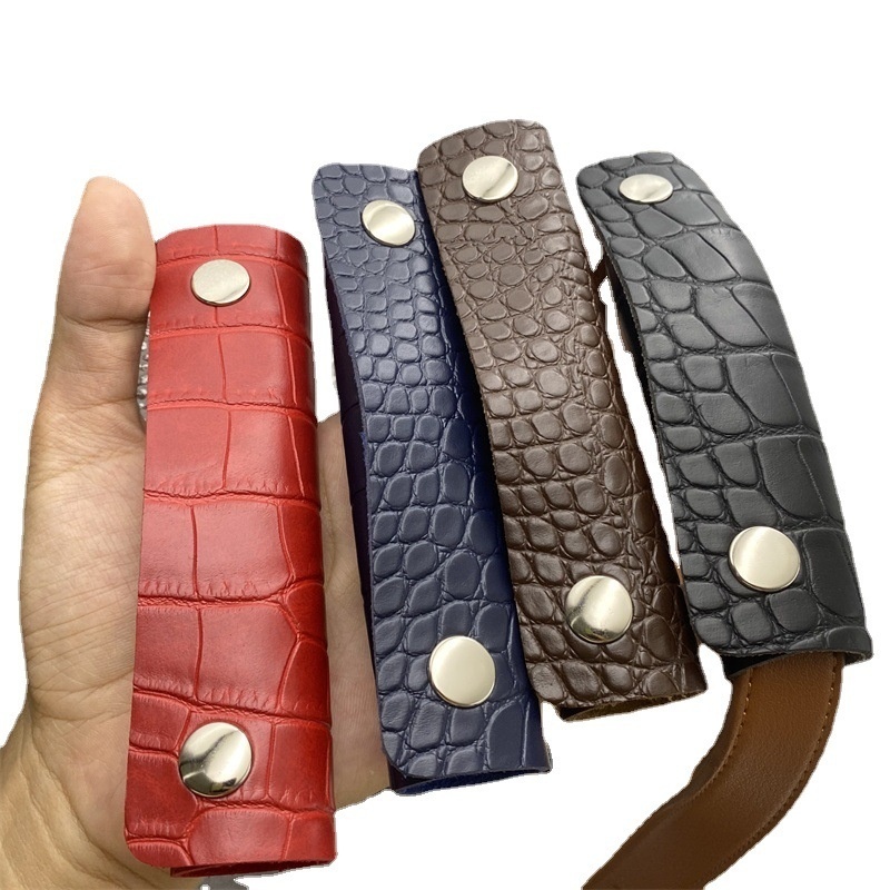Crocodile Pattern Bag Strap Handle Luggage Strap Protective Cover Luggage Trolley Cover Anti-squeeze Shoulder Strap Leather Case