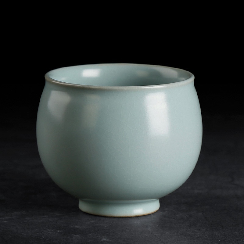 Ru Kiln Cracked Zen Cup Large Tea Set Single Kung Fu Tea Cup Single Household Ice Cracked Master Cup Single Cup Personality