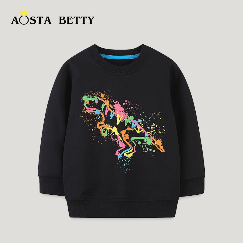 23 European And American Style Autumn Products Boys Long-sleeved Dinosaur Print Sweatshirt Pullover Outer Wear Sweatshirt