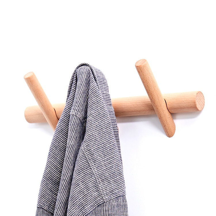 Wall Wooden Creative Fence Hook Home Dormitory Personality Decoration Coat Hook Bag Hook