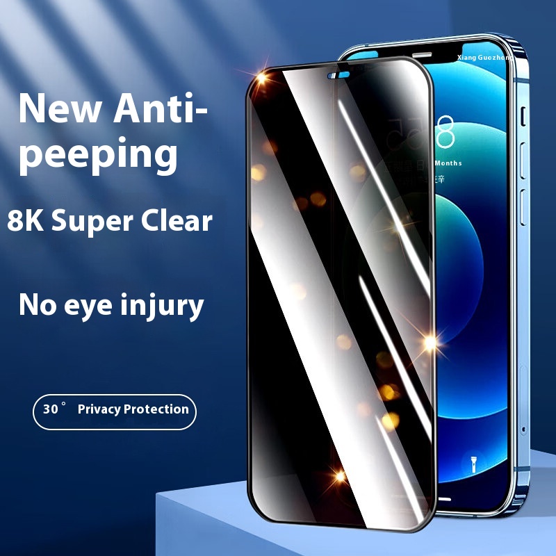 Apple14promax Anti-peeping Tempered Film Is Suitable For I Phone15plus Ultra-high-definition High-aluminum Apple Anti-peeping Film