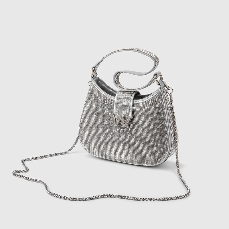 Diamond-set Chain Shoulder And Underarm Bag