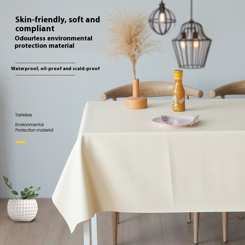 Atmosphere Tablecloth Leather Tablecloth Waterproof And Oil-proof Disposable Tablecloth Nordic Style Rectangular Tablecloth