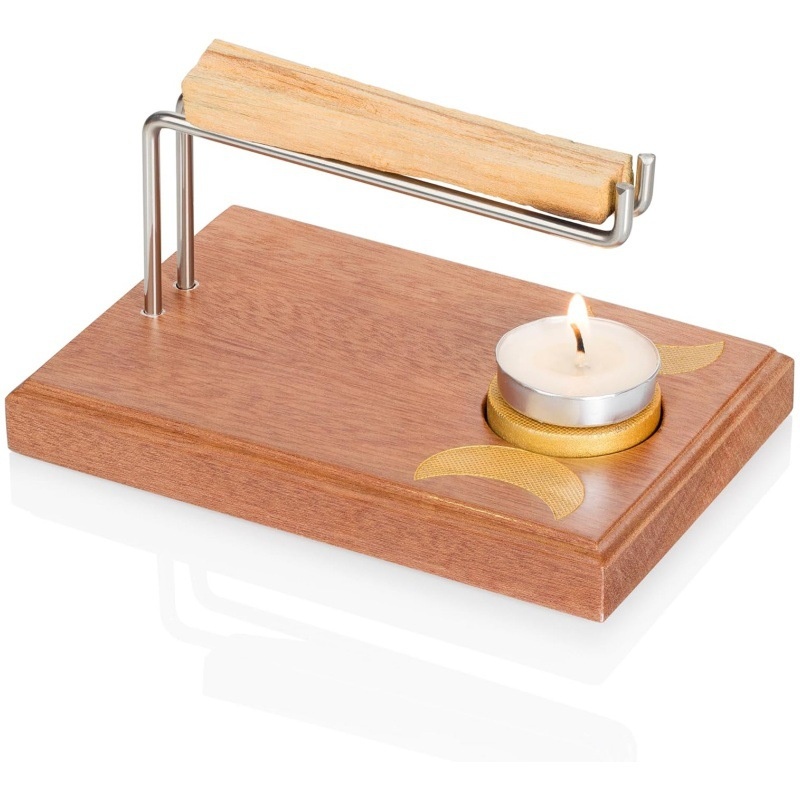 Wooden Incense Burner Sage Burning Bracket Wooden Aromatherapy Base Indoor Home Wooden Ornaments