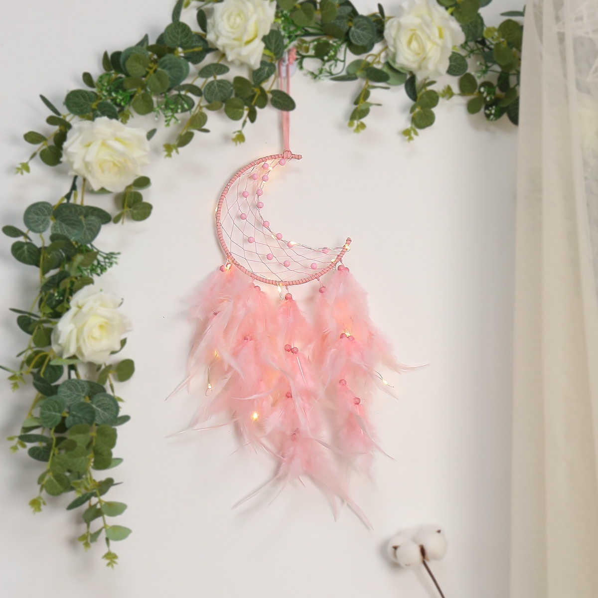 Girly Pearl Feather Dream Catcher Room Decoration Black And White Dream Catcher Wall Hanging Wall Decoration Dream Catcher