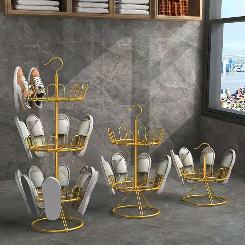 Balcony Shoe Rack Floor-standing Shoe Drying Artifact Outdoor Sandals Rack Multi-layer Shoe Rack Iron Simple Slippers Rack