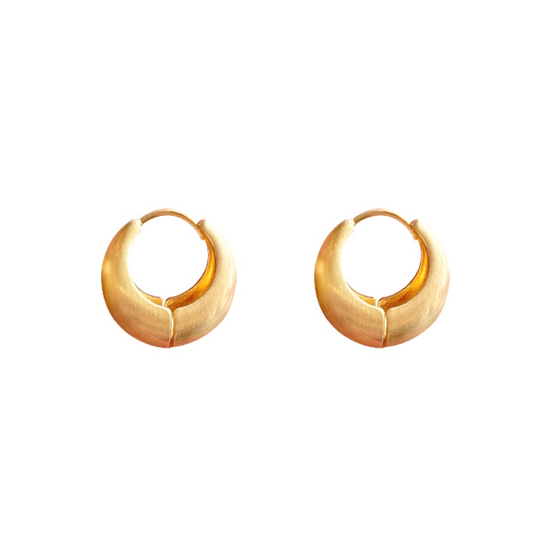 South Korea Metal Wire Ragline Ring Earrings Women's Niche Design Advanced Sense Earrings Explosions Ear Buckle Women
