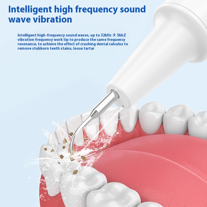 Tartar Remover– Ultrasonic Dental Cleaner, Portable Smart Teeth Cleaning Device.