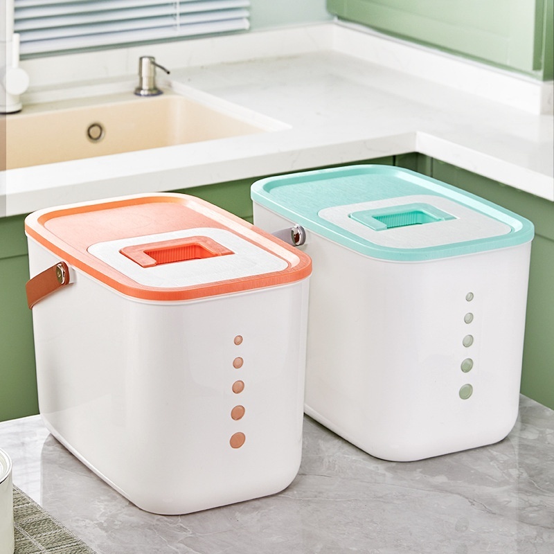 Rice Bucket Rice Box Householdect-proof Moisture-proof Moth-proof Sealed Large Rice Jar Grain Jar Enlarge Rice Flour Storage Box