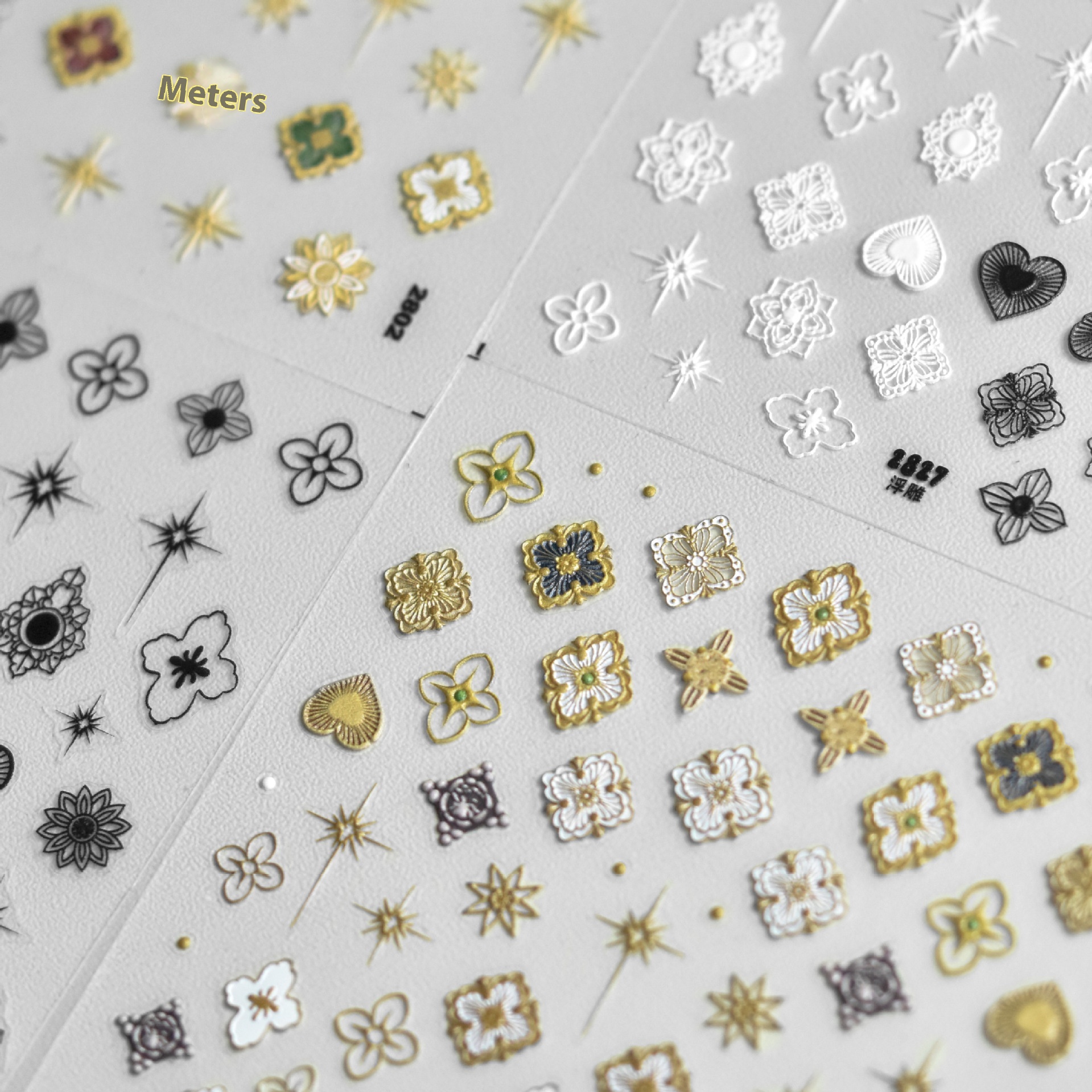 Tomoni Embossed Nail Stickers High-end Nail Stickers Xiaohongshu Buccellati Style2802