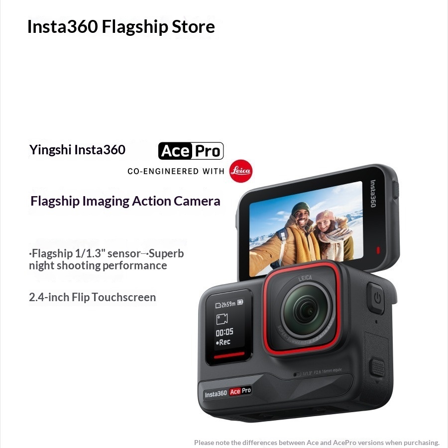 Shadow Stone Ta360 Ace Pro Sports Camera AI Smart Camera Motorcycle Riding