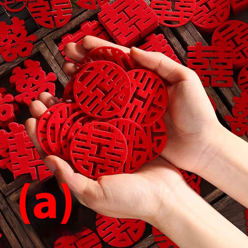 Wedding Spread Small Happy Words On The Bed, Hand-thrown Happy Wedding Room Decoration, Wedding Mini Non-woven Fabric Happy Words, Small Happy Child, Happy Staircase