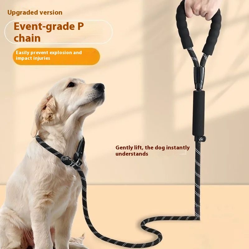 Traction Rope Dog Leash Dog Walking Rope Does Not Strangle The Hand Explosion-Proof Small And Large Dog Pet Special