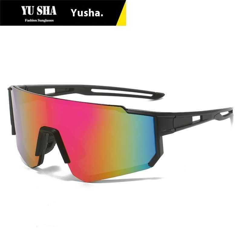 Women's Outdoor Cycling Sunglasses One-piece Bicycle Windshield Glasses9815 European And American Men's Sports Sunglasses