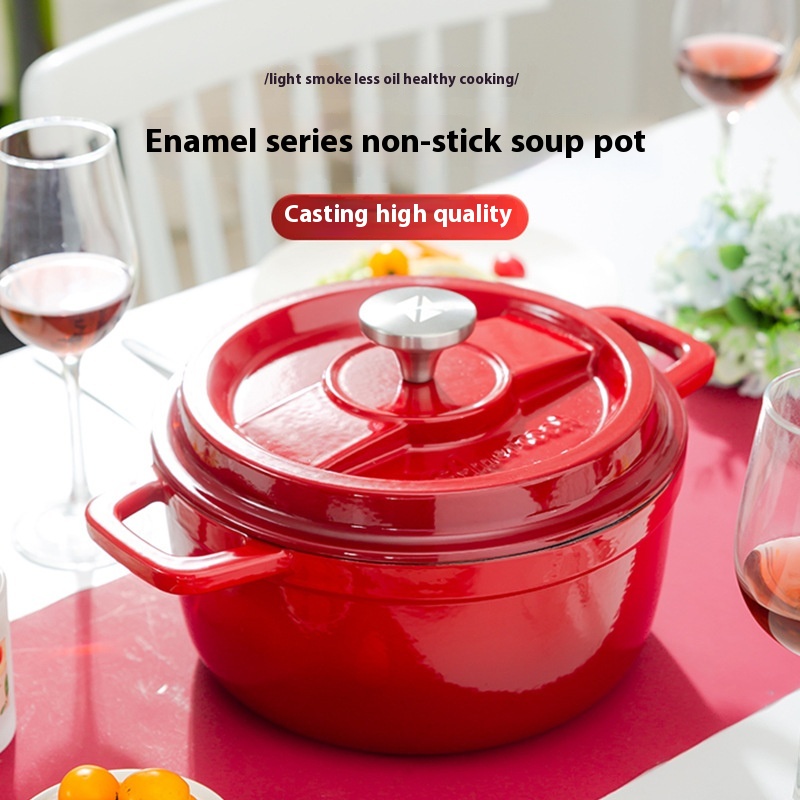 Amercook Imported Enamel Pot, Cast Iron Pot, Stew Pot, Soup Pot, Direct Sale, One-piece Dropshipping Multi-function Casserole