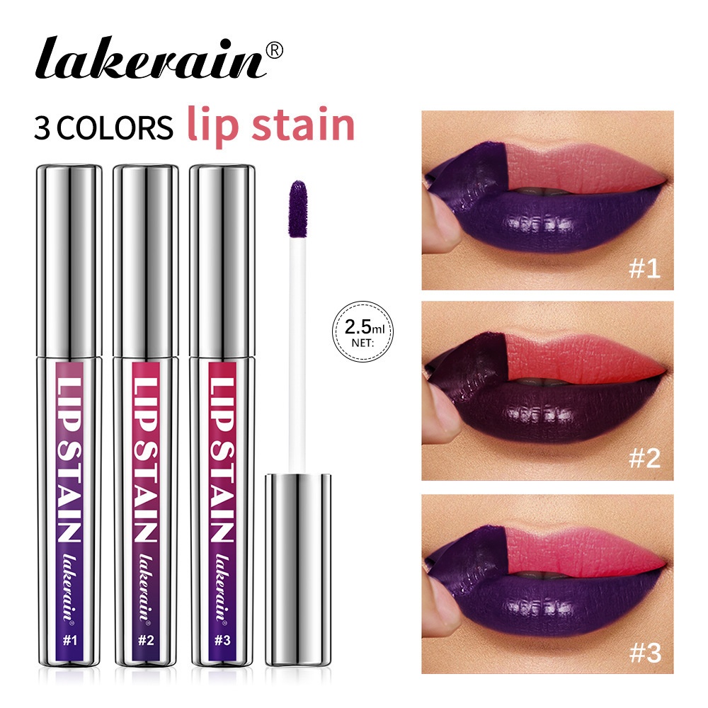 Lakerain Silver Tube Tear Lip Gloss Velvet Matte Lip Gloss Easy To Color Quick Drying Style Tear Lip Gloss