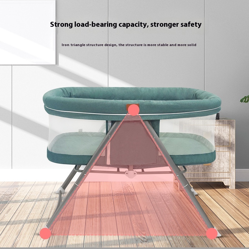 Baby Crib Multifunctional Cradle Bed Portableborn Child Sleeping Bed Crib Folding Rocking Bed