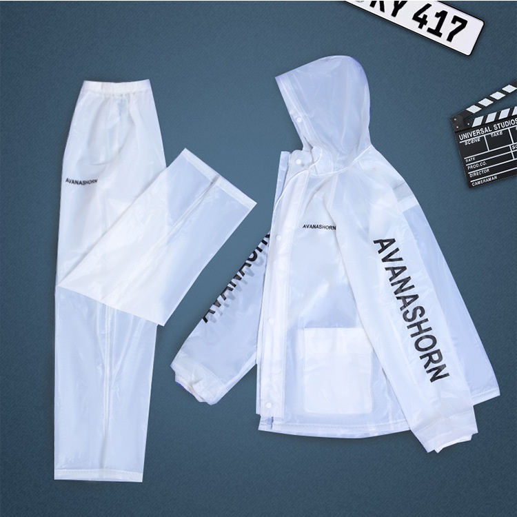 Raincoat And Rain Pants Suit Split Takeaway Men's And Women's Riders Adult Electric Motorcycle Full Body Rainproof