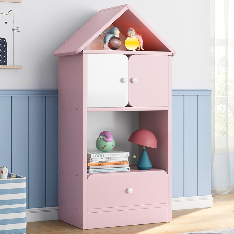 Yijiada Bookcase With Door Living Room Cabinet Wall-mounted High Cabinet Simple Floor-standing Light Luxury Modern Removable File Storage