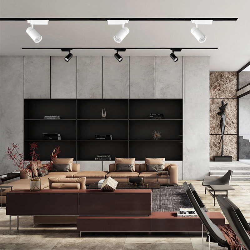 L E D Track Light Store Window Exhibition Hall High Wattage Guide Track Light Anti-glare High Display Background Wall Wall Washing Light