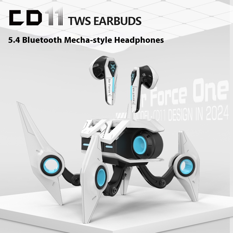 Mecha Wind Bluetooth Headset E-sports Game In-ear Wireless Headset E-sports Professional Hanging Neck Tide Play