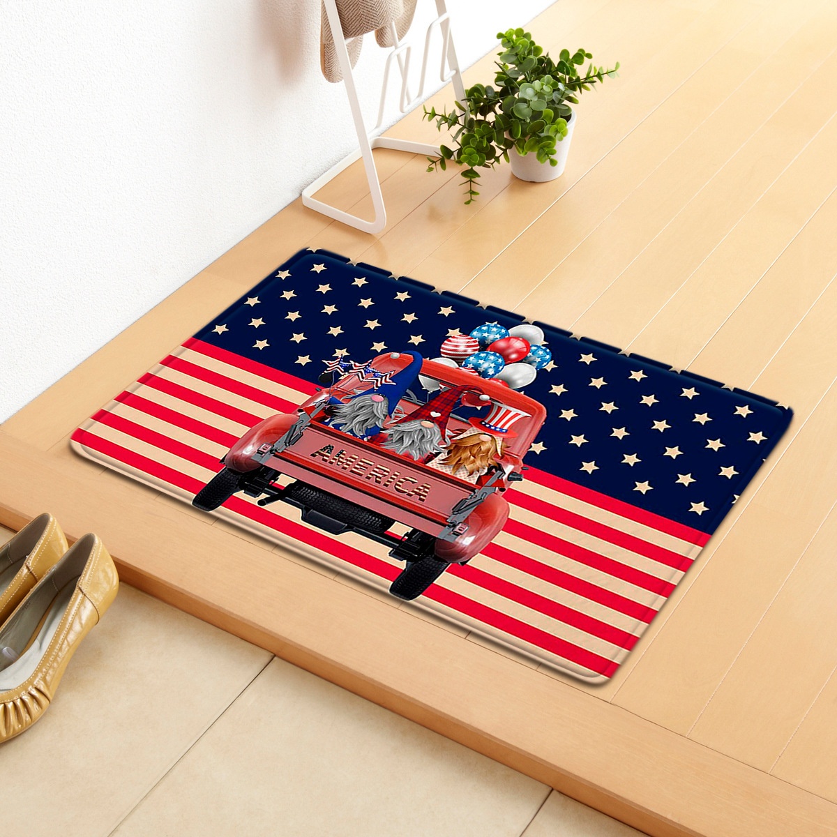 Independence Day Home Entry Mat Toilet Bathroom Non-slip Mat Bedroom Living Room Mat