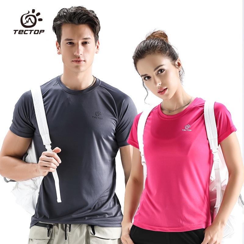Couple Sports T-shirt Short Sleeve Outdoor Summer Breathable Quick Drying Loose Quick Drying T-shirt