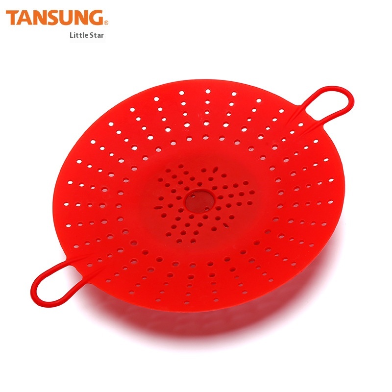 Creative Silicone Steaming Basket With Handle,High Temperature Resistant,Foldable Steamer,Silicone Steamer,FDAStandard Lazy Supplies