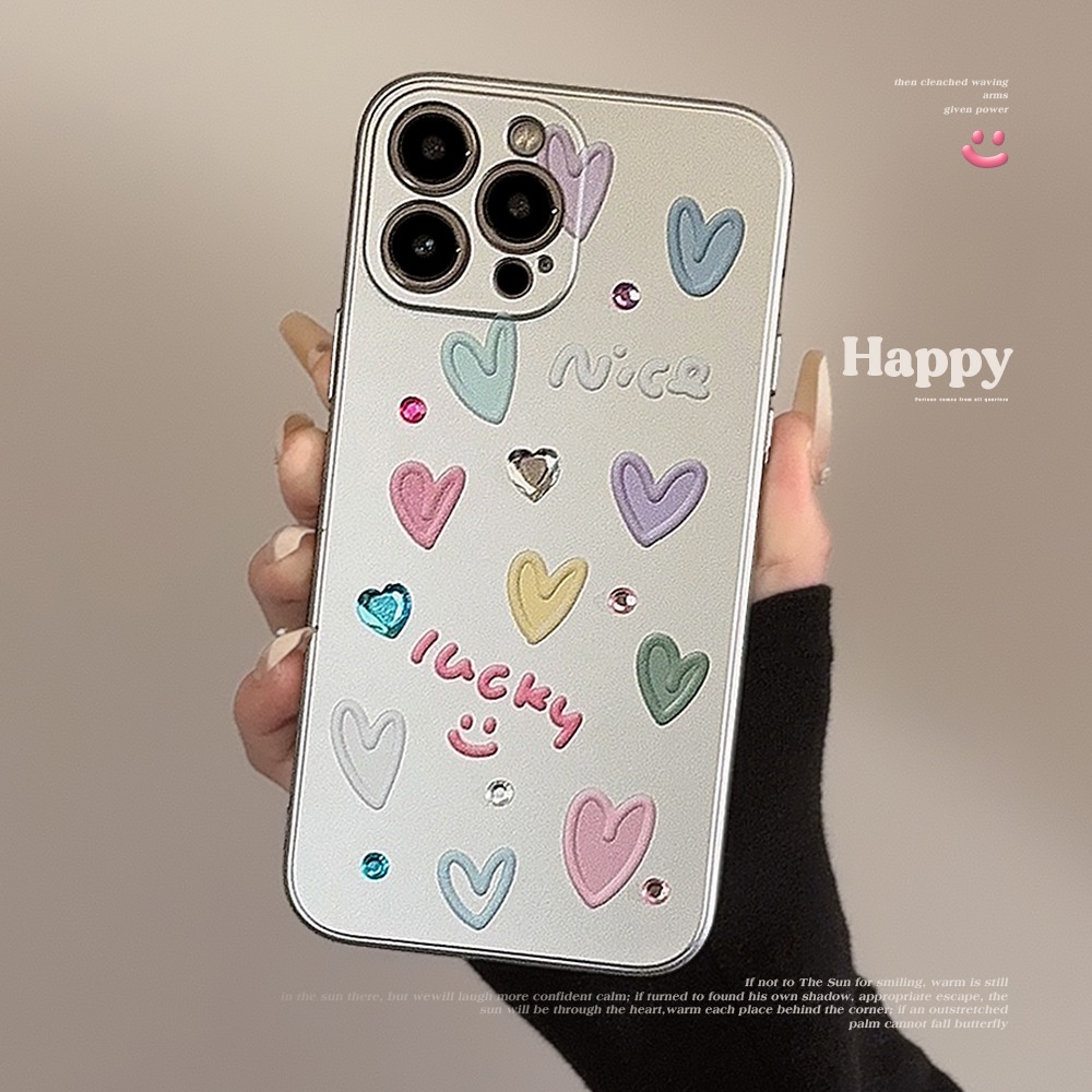 Electroplating Love Diy Stickers Suitable For Iphone15 Super Hot14promax Apple13 Mobile Phone Case11 Full Package